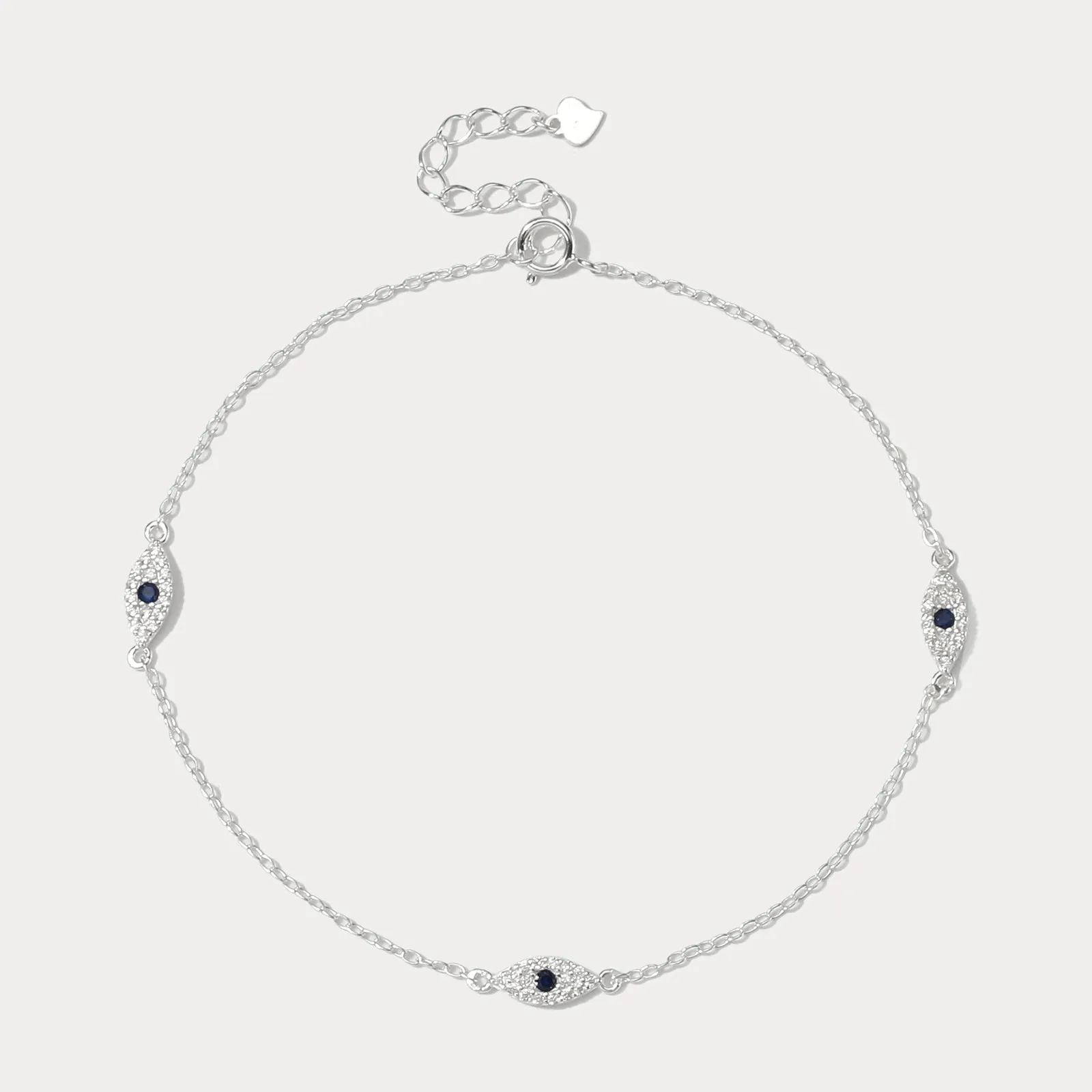 Silver Evil Eye Anklet sold by Selenichast