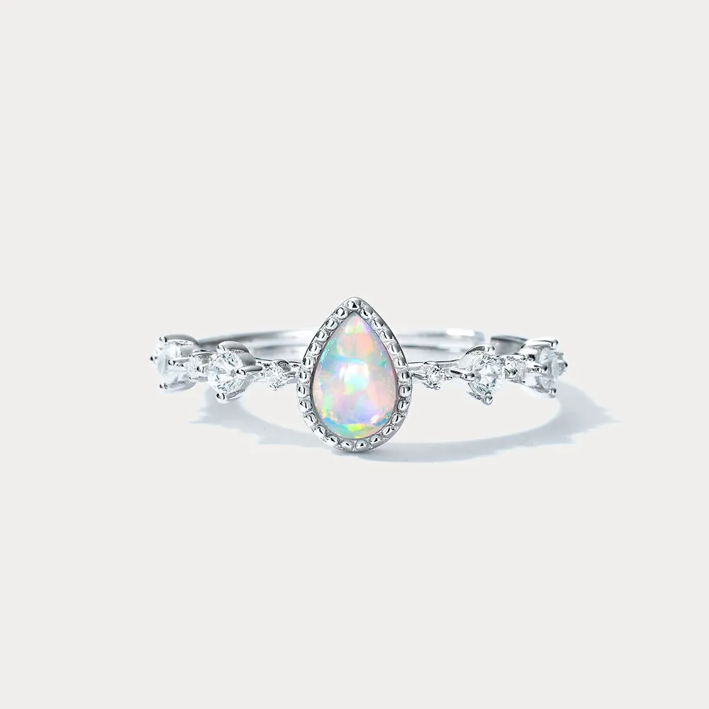 Silver Teardrop Opal Ring sold by Selenichast product image thumbnail 3