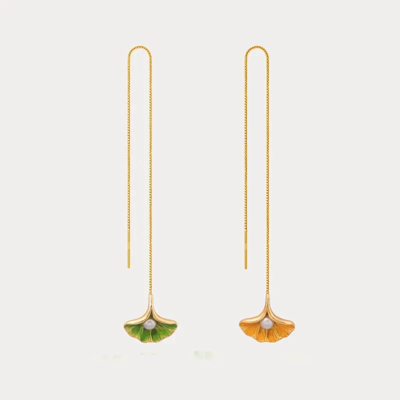 Ginkgo Leaf Earrings sold by Selenichast product image thumbnail 5