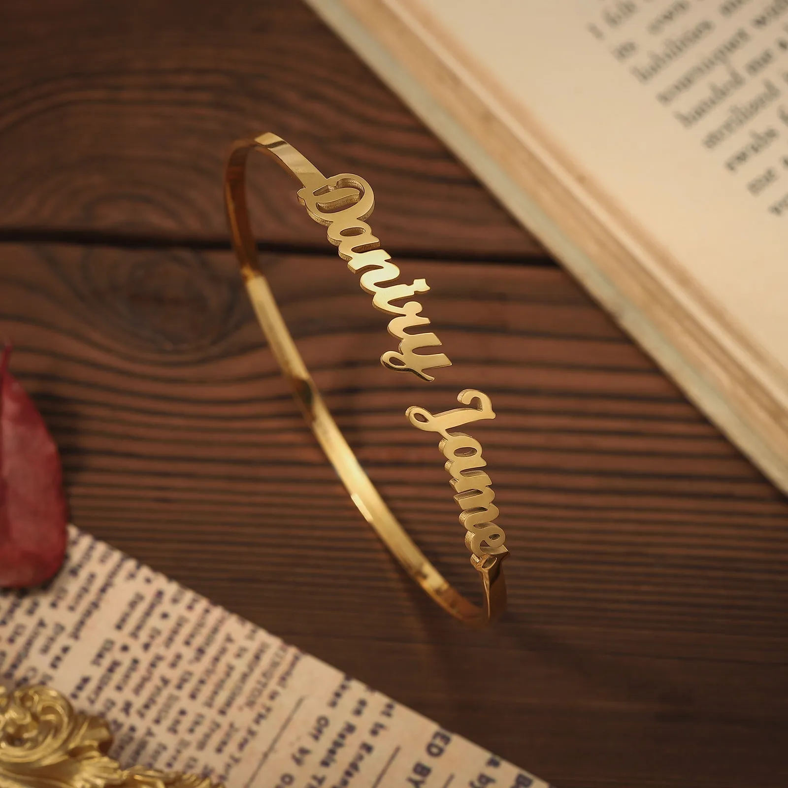 Personalized Names Cuff Bracelet sold by Selenichast product image thumbnail 4