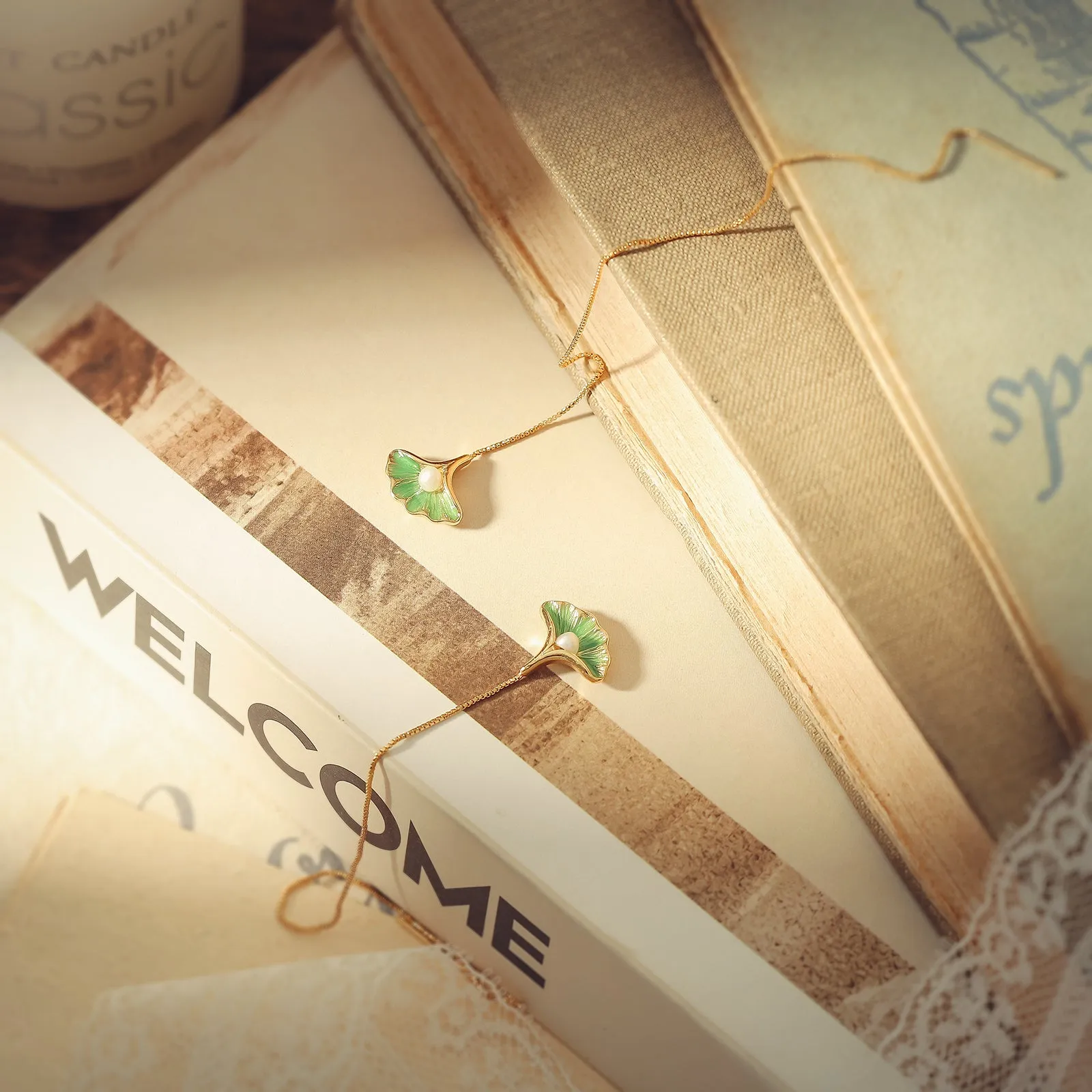 Ginkgo Leaf Earrings sold by Selenichast product image thumbnail 3