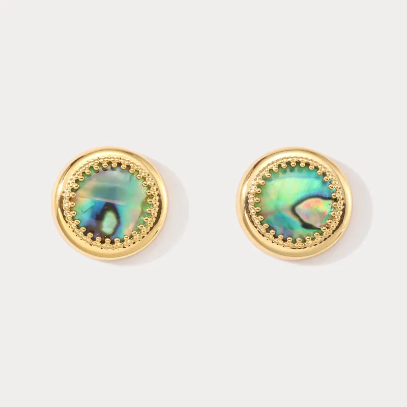 Abalone Shell Oil Painting Earrings sold by Selenichast