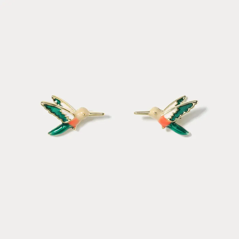 Hummingbird Stud Earrings sold by Selenichast