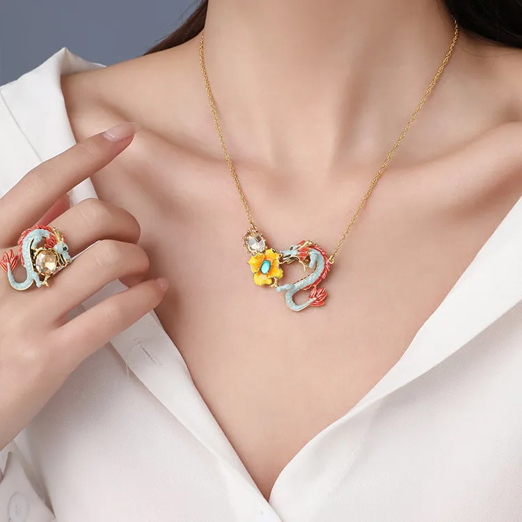 Zodiac Dragon Wintersweet Necklace sold by Selenichast product image thumbnail 2