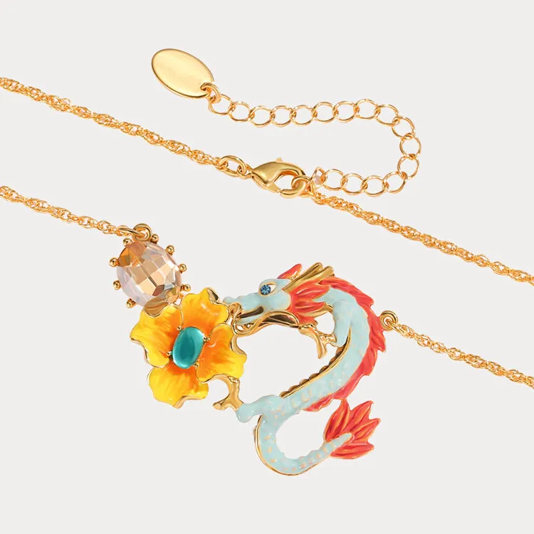 Zodiac Dragon Wintersweet Necklace sold by Selenichast product image thumbnail 5