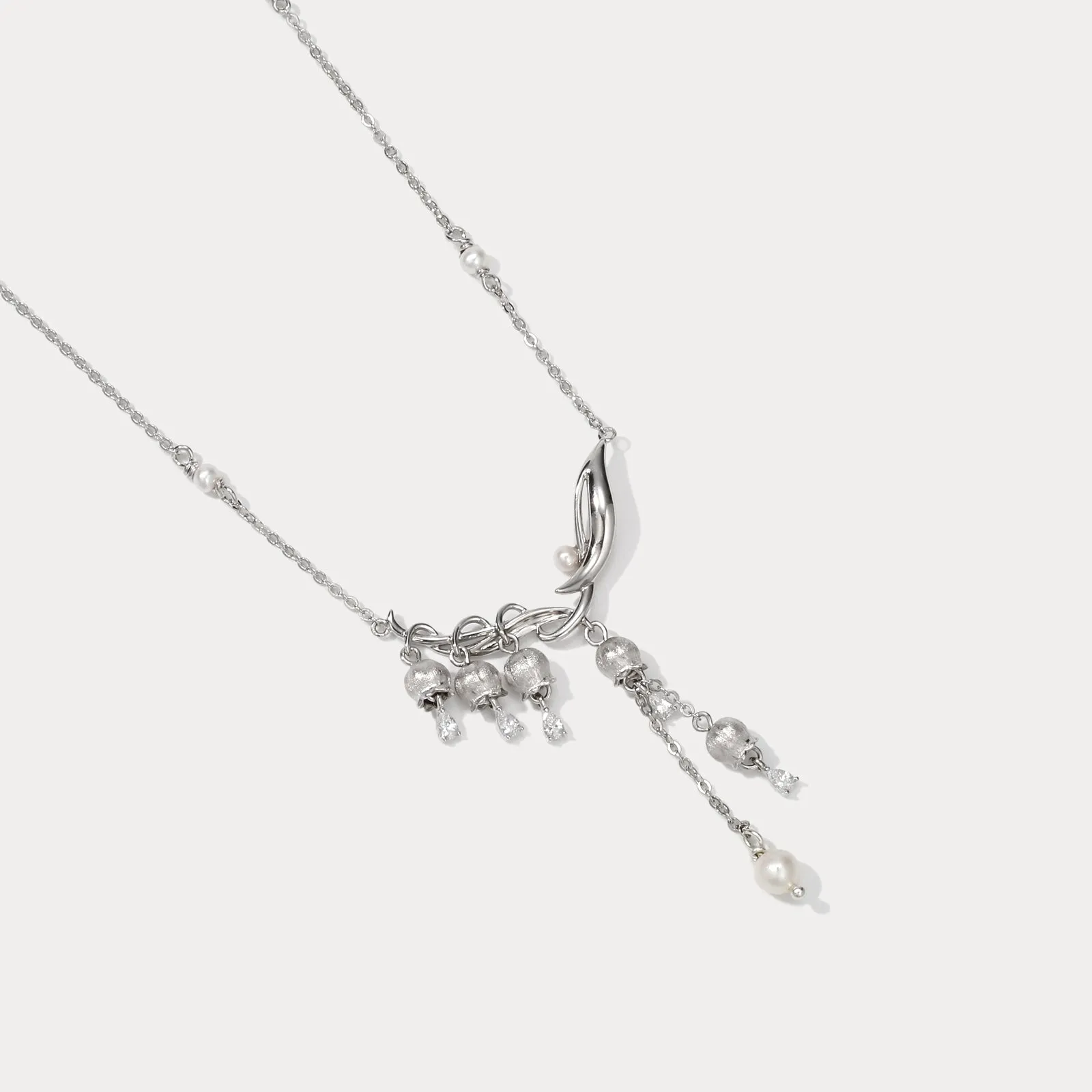 Silver Lily Of The Valley Necklace sold by Selenichast product image thumbnail 3
