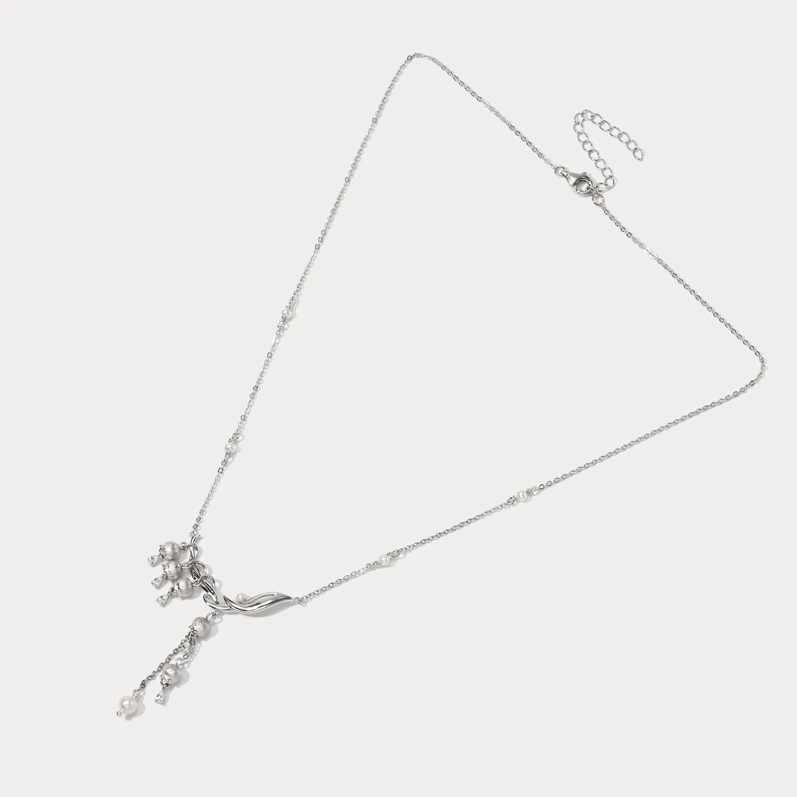 Silver Lily Of The Valley Necklace sold by Selenichast product image thumbnail 4