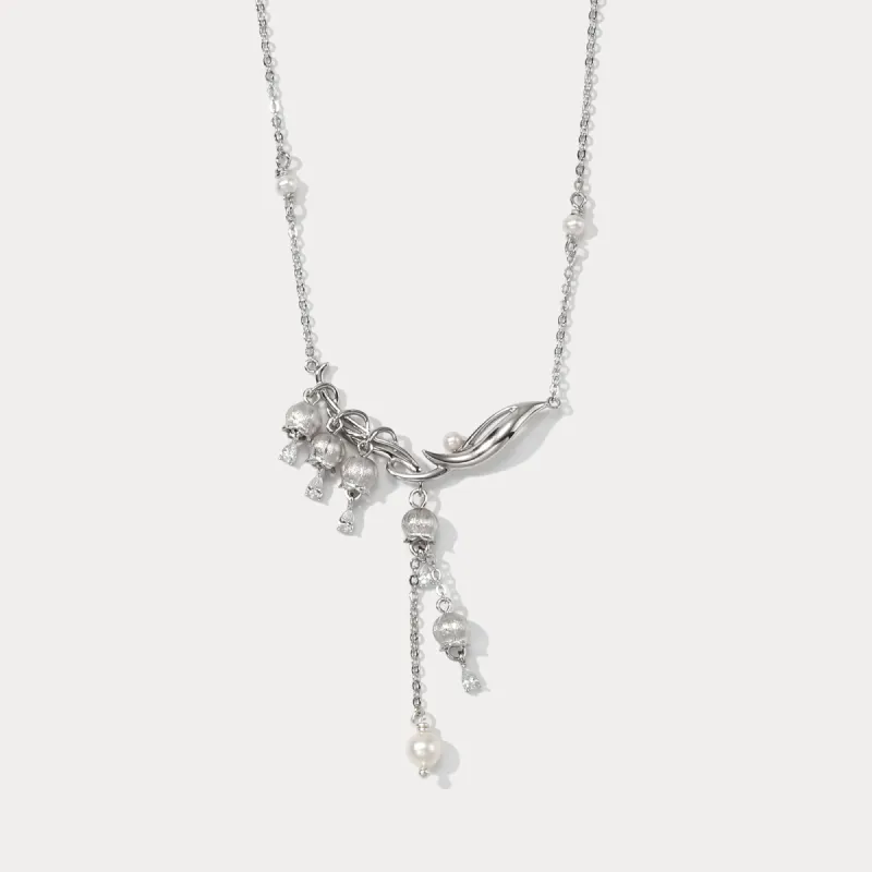 Silver Lily Of The Valley Necklace sold by Selenichast