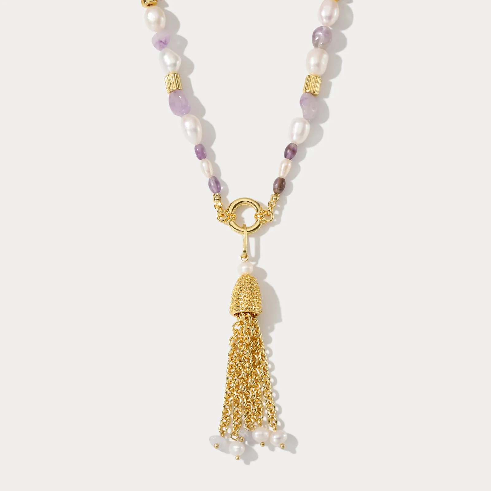 Pearl Tassel Necklace sold by Selenichast