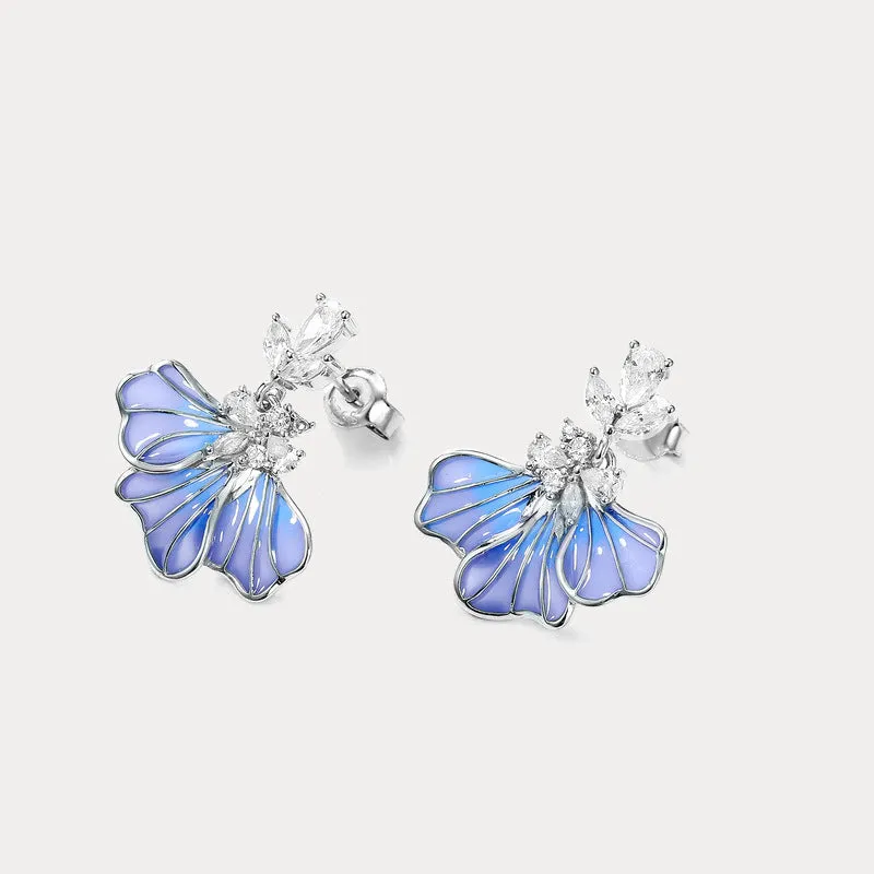 Iris Flower Earrings sold by Selenichast product image thumbnail 2