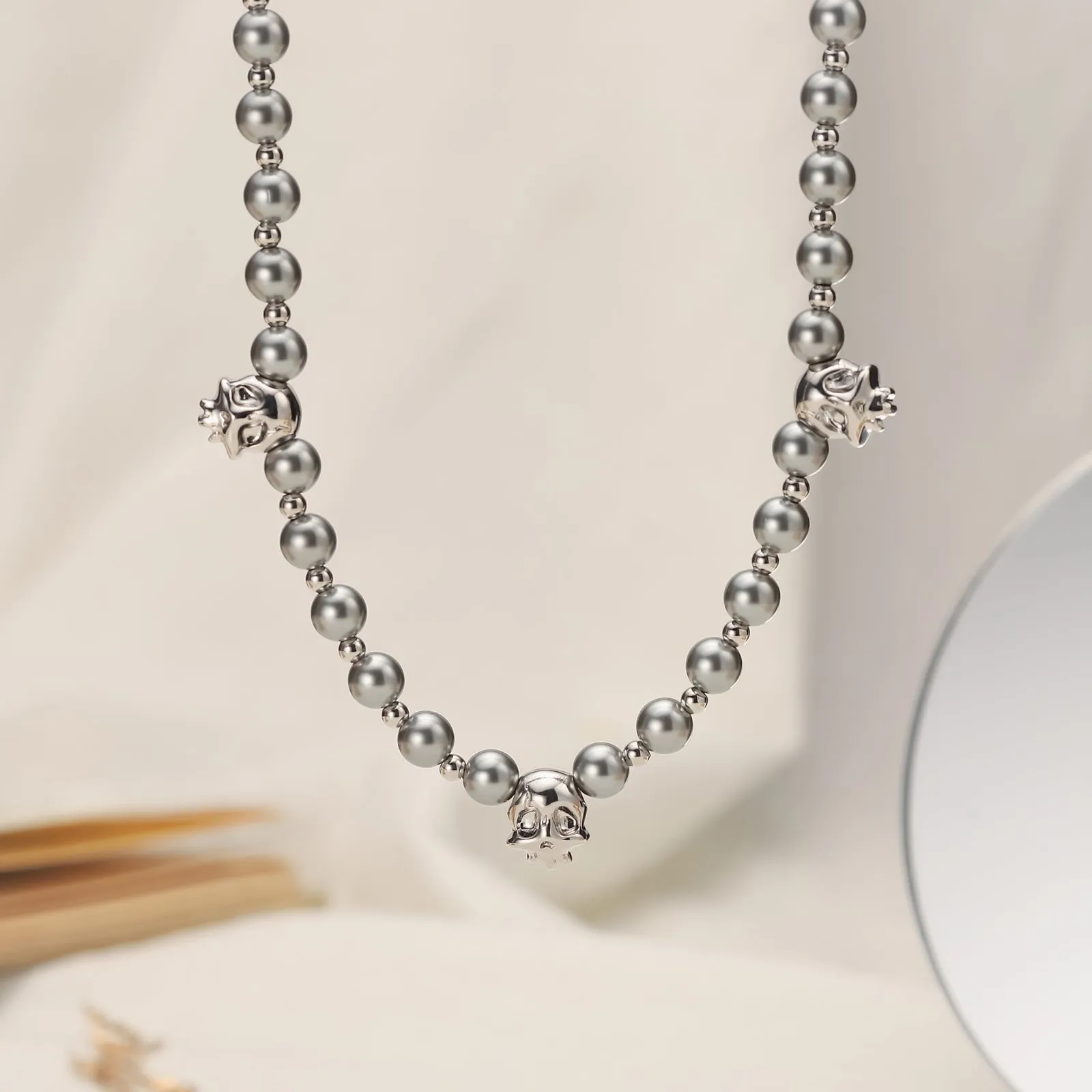 Skull Bead Necklace sold by Selenichast product image thumbnail 2