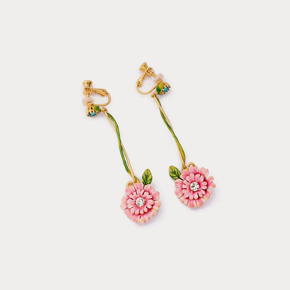 Pink Peony Earrings sold by Selenichast product image thumbnail 2