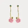 Pink Peony Earrings sold by Selenichast