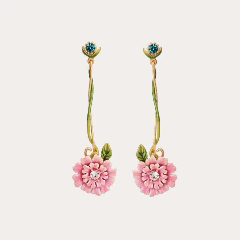 Pink Peony Earrings sold by Selenichast