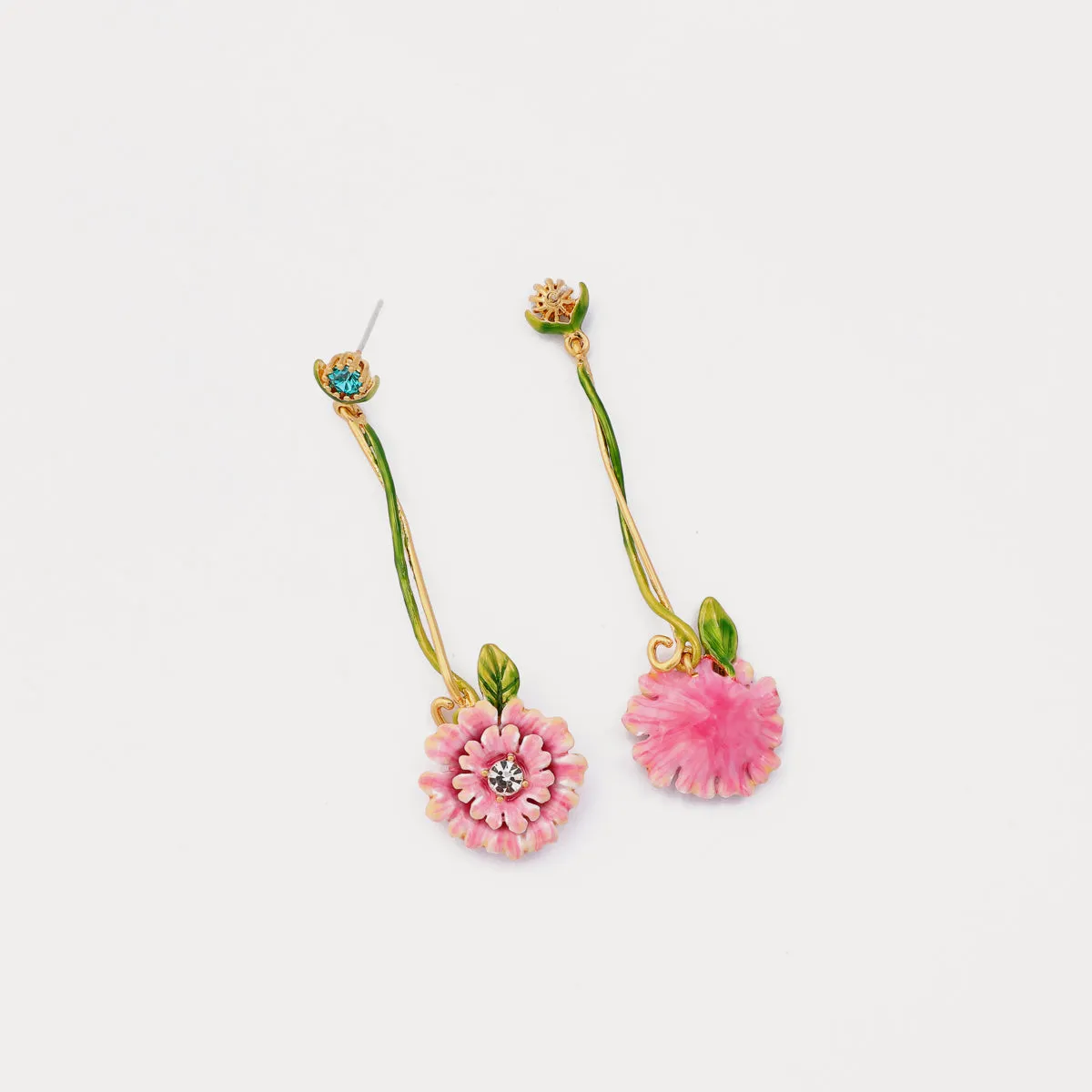 Pink Peony Earrings sold by Selenichast product image thumbnail 3