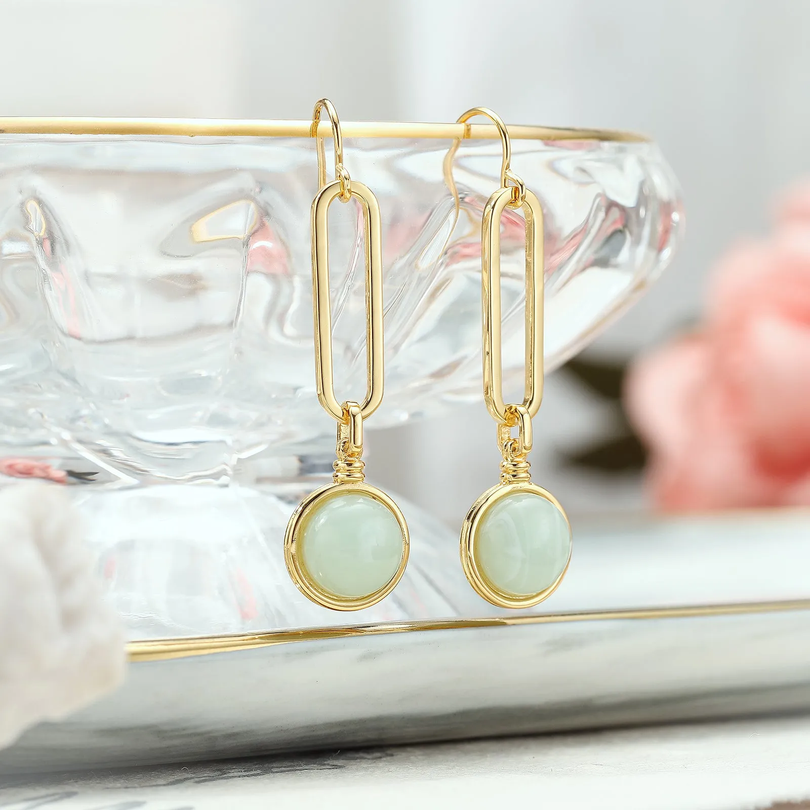 Green Gemstone Earrings sold by Selenichast product image thumbnail 3