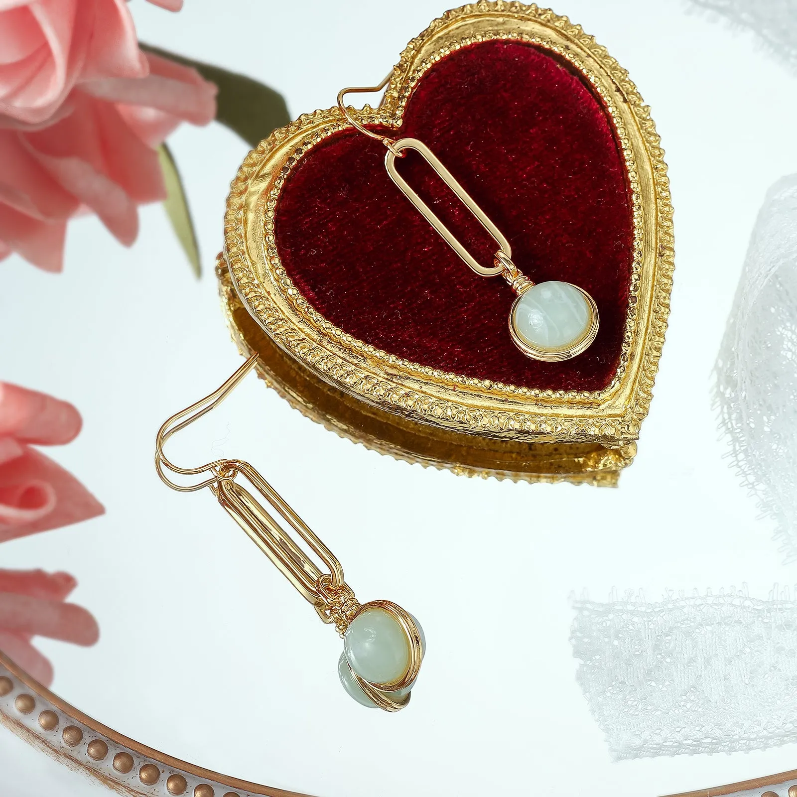 Green Gemstone Earrings sold by Selenichast product image thumbnail 4