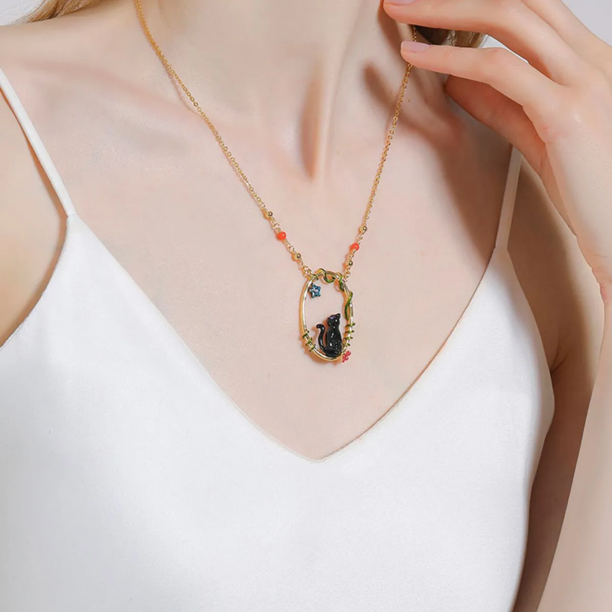 Black Cat Necklace sold by Selenichast product image thumbnail 3