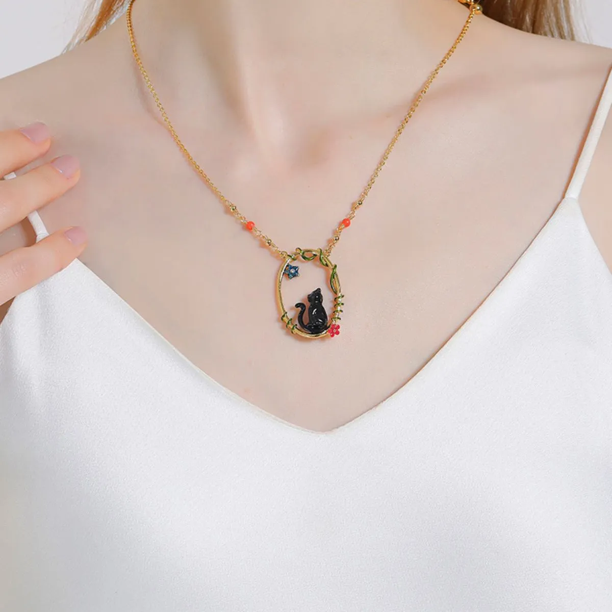 Black Cat Necklace sold by Selenichast product image thumbnail 2