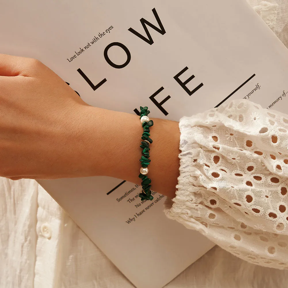 Malachite Pearl Bracelet sold by Selenichast product image thumbnail 5
