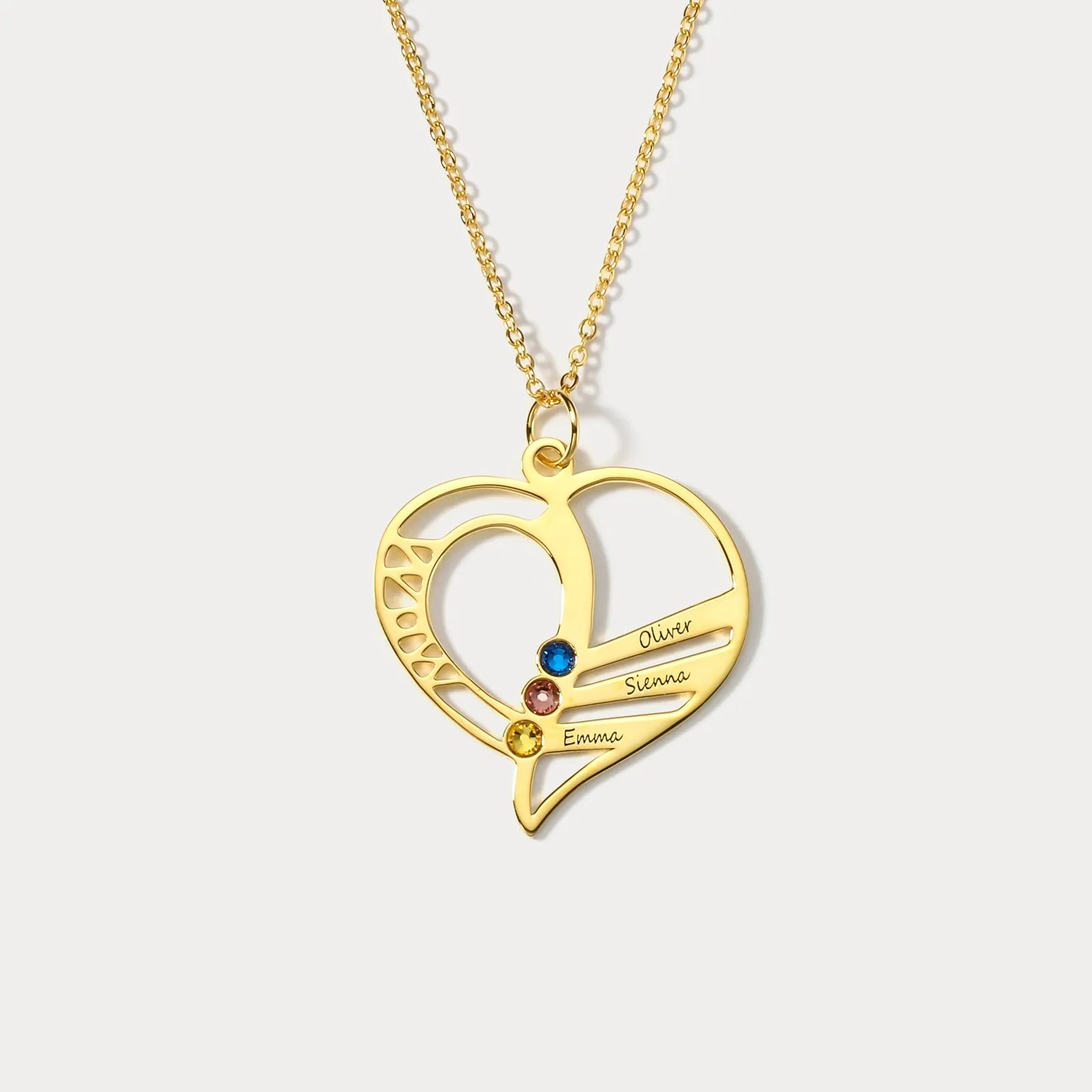 Multi-name Heart Necklace sold by Selenichast
