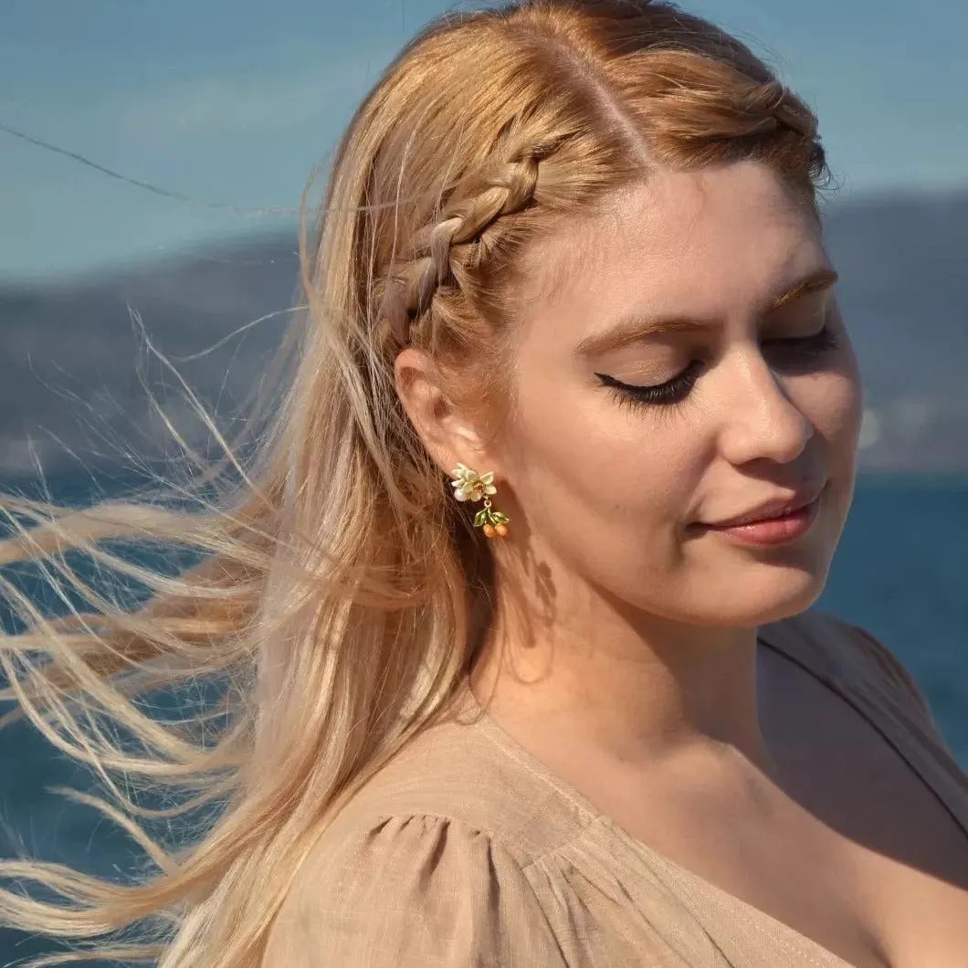 Orange Blossom Earrings sold by Selenichast product image thumbnail 2