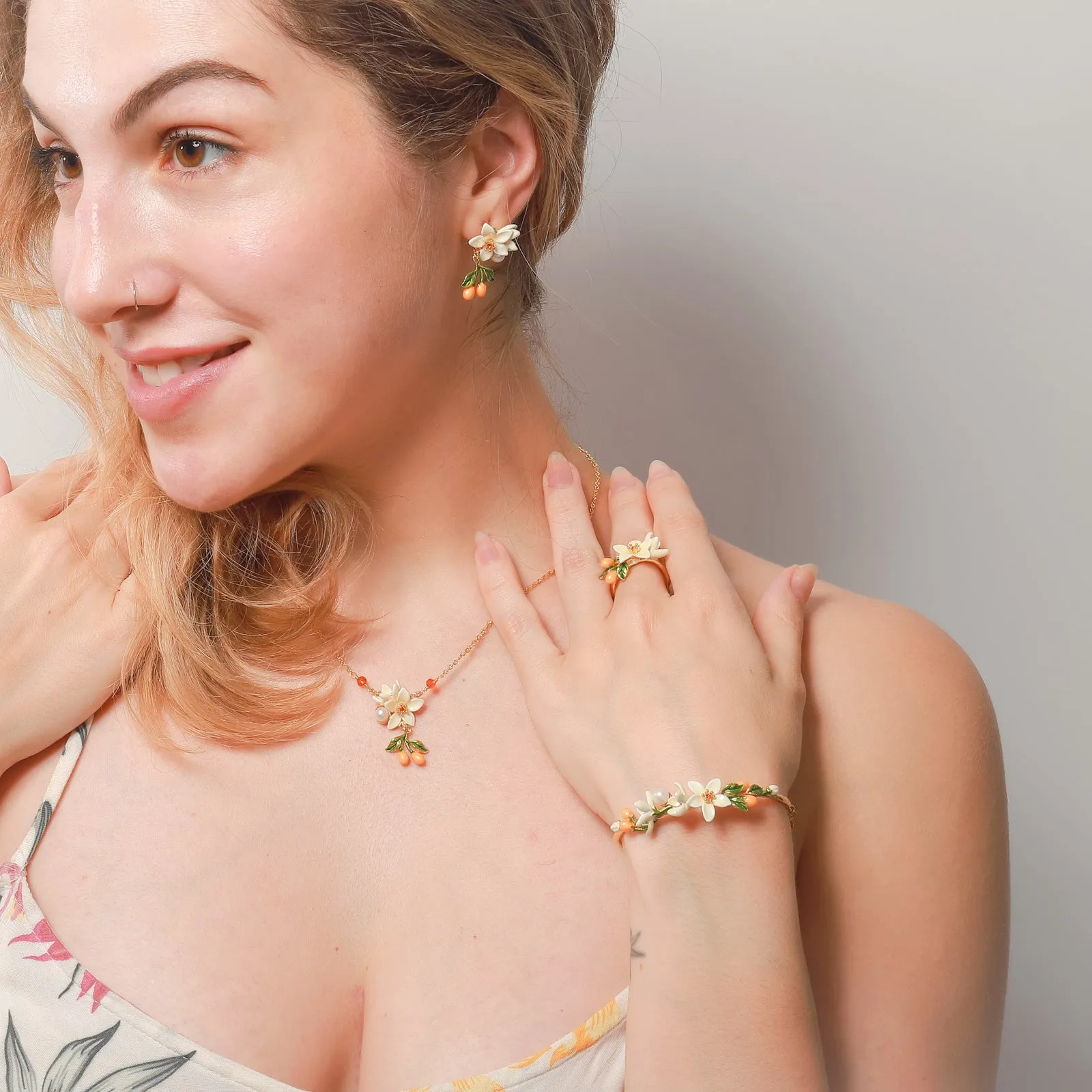 Orange Blossom Earrings sold by Selenichast product image thumbnail 3