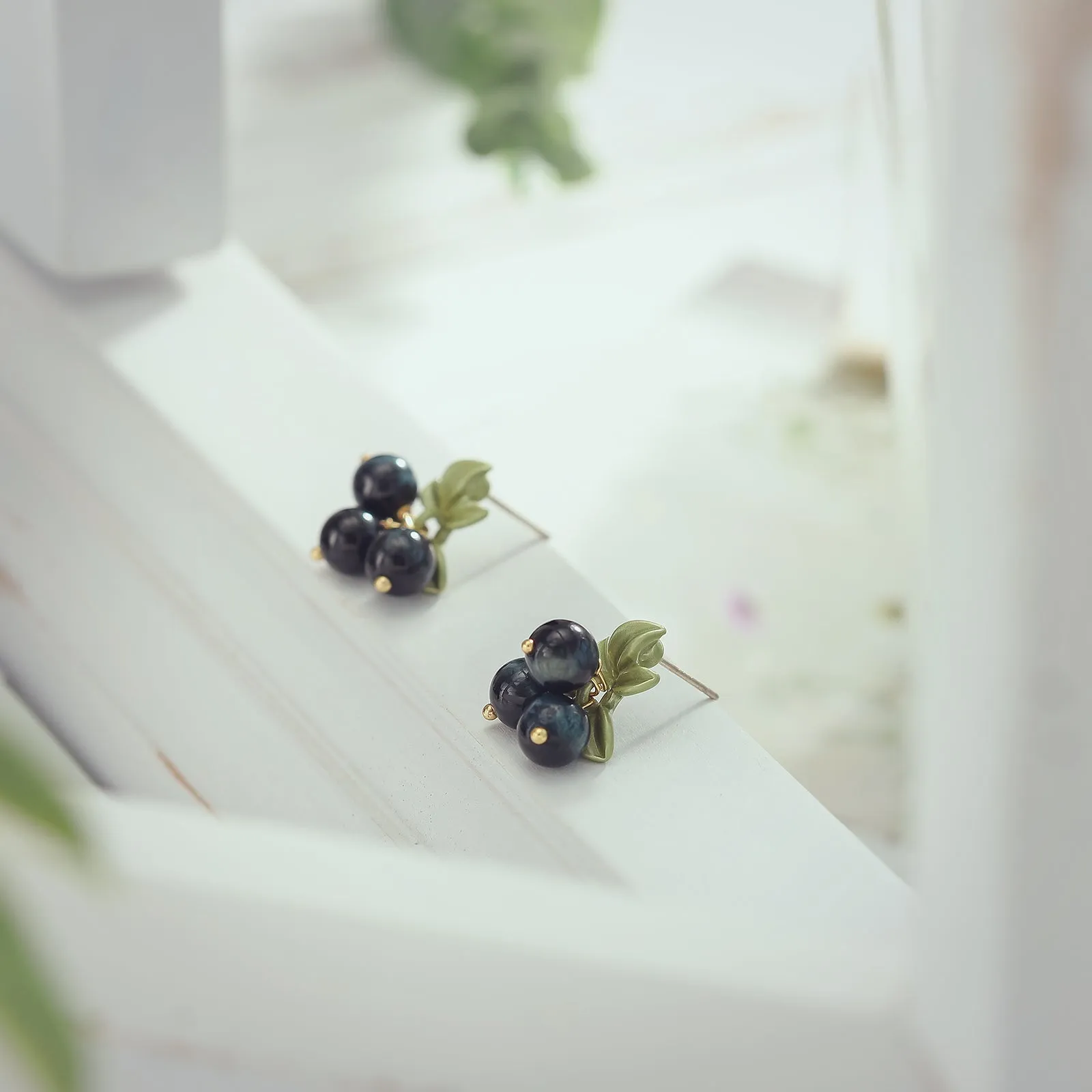 Black Currant Earrings sold by Selenichast product image thumbnail 3