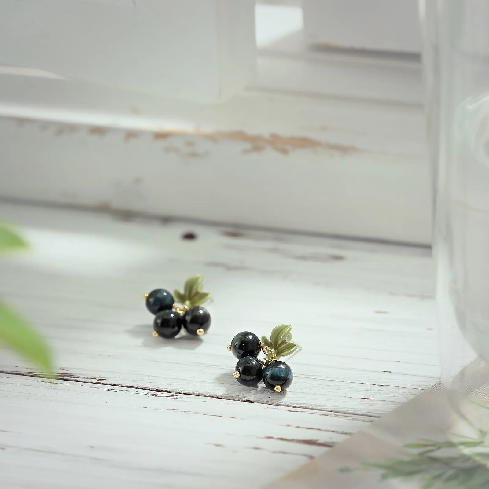 Black Currant Earrings sold by Selenichast product image thumbnail 4