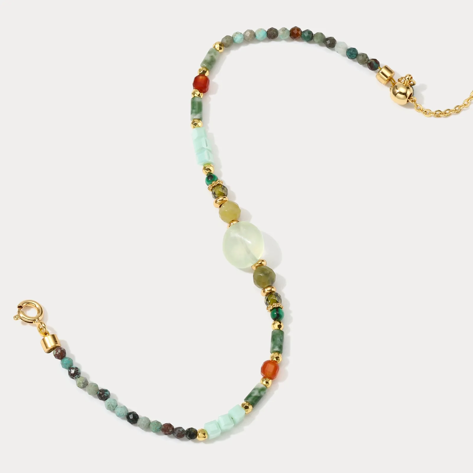 Peppermint Crystal Seed Beaded Bracelet sold by Selenichast product image thumbnail 3