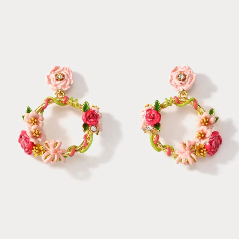 Garden Flower Hoop Earrings sold by Selenichast