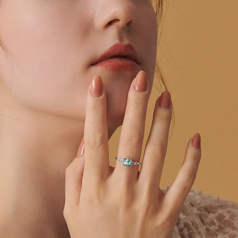 Moss Agate Silver Ring sold by Selenichast product image thumbnail 2