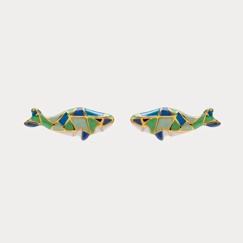 Whale Earrings sold by Selenichast