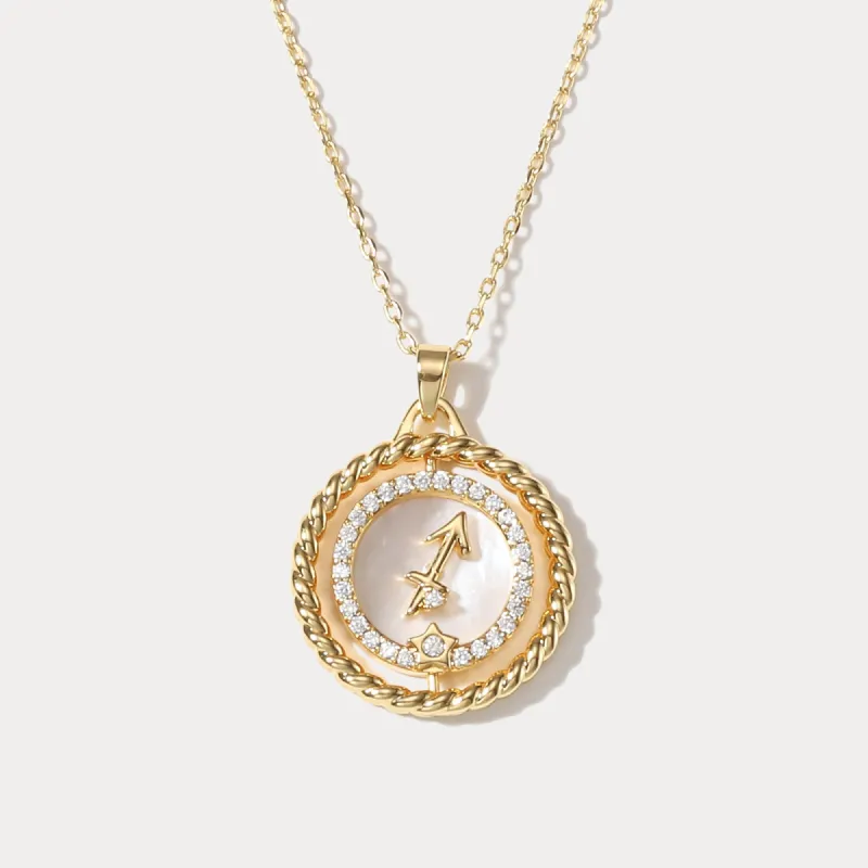 Sagittarius Galaxy Constellation Pendant Necklace sold by Selenichast