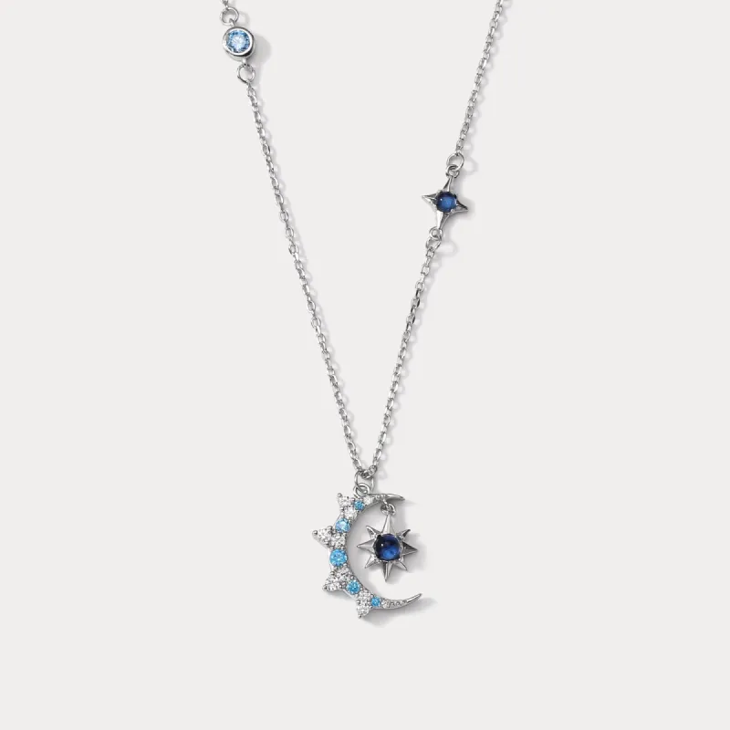 Moon & Eight-pointed Star Necklace sold by Selenichast