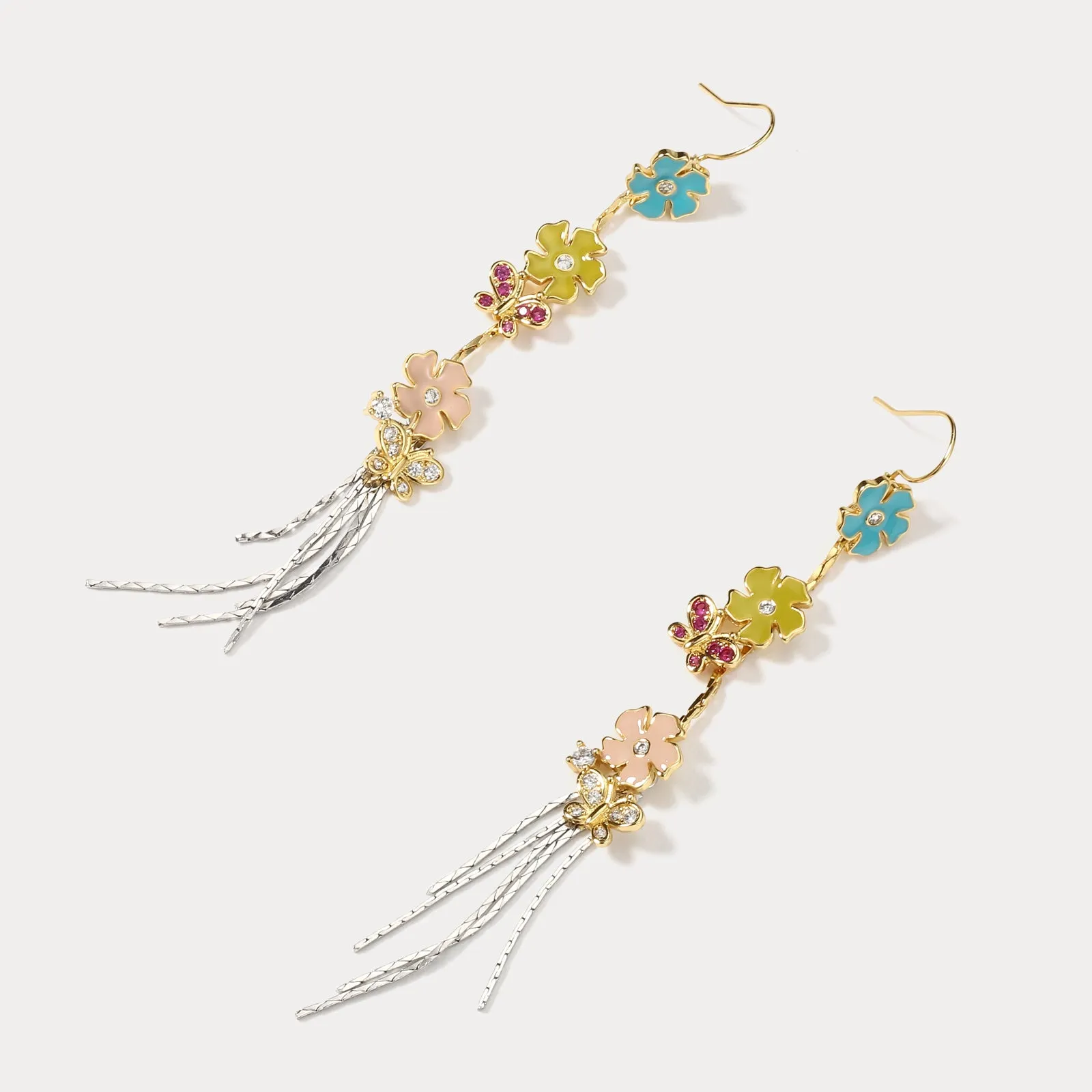 Flower Butterfly Earrings sold by Selenichast product image thumbnail 5