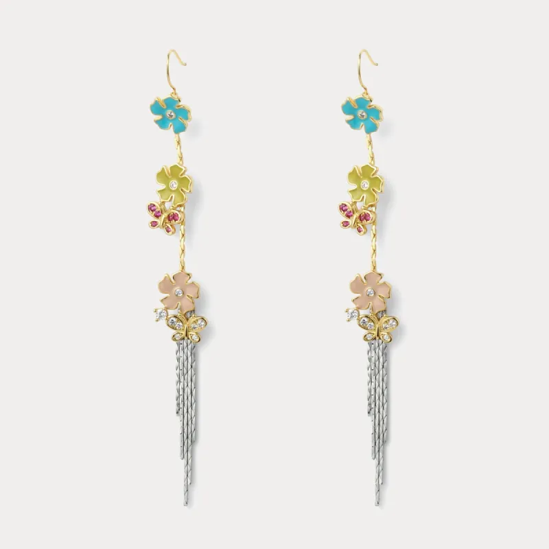 Flower Butterfly Earrings sold by Selenichast