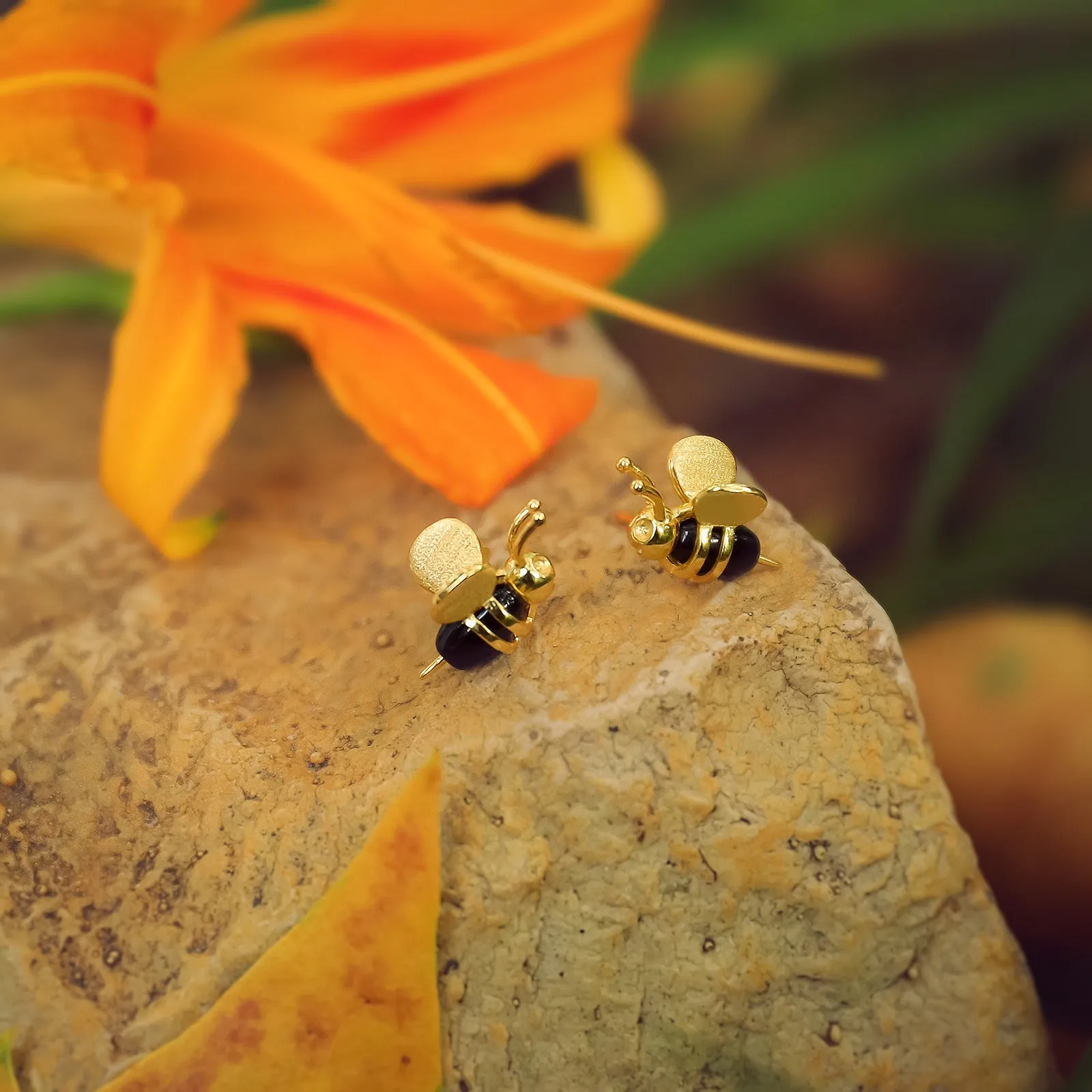 Honey Bee Stud Earrings sold by Selenichast