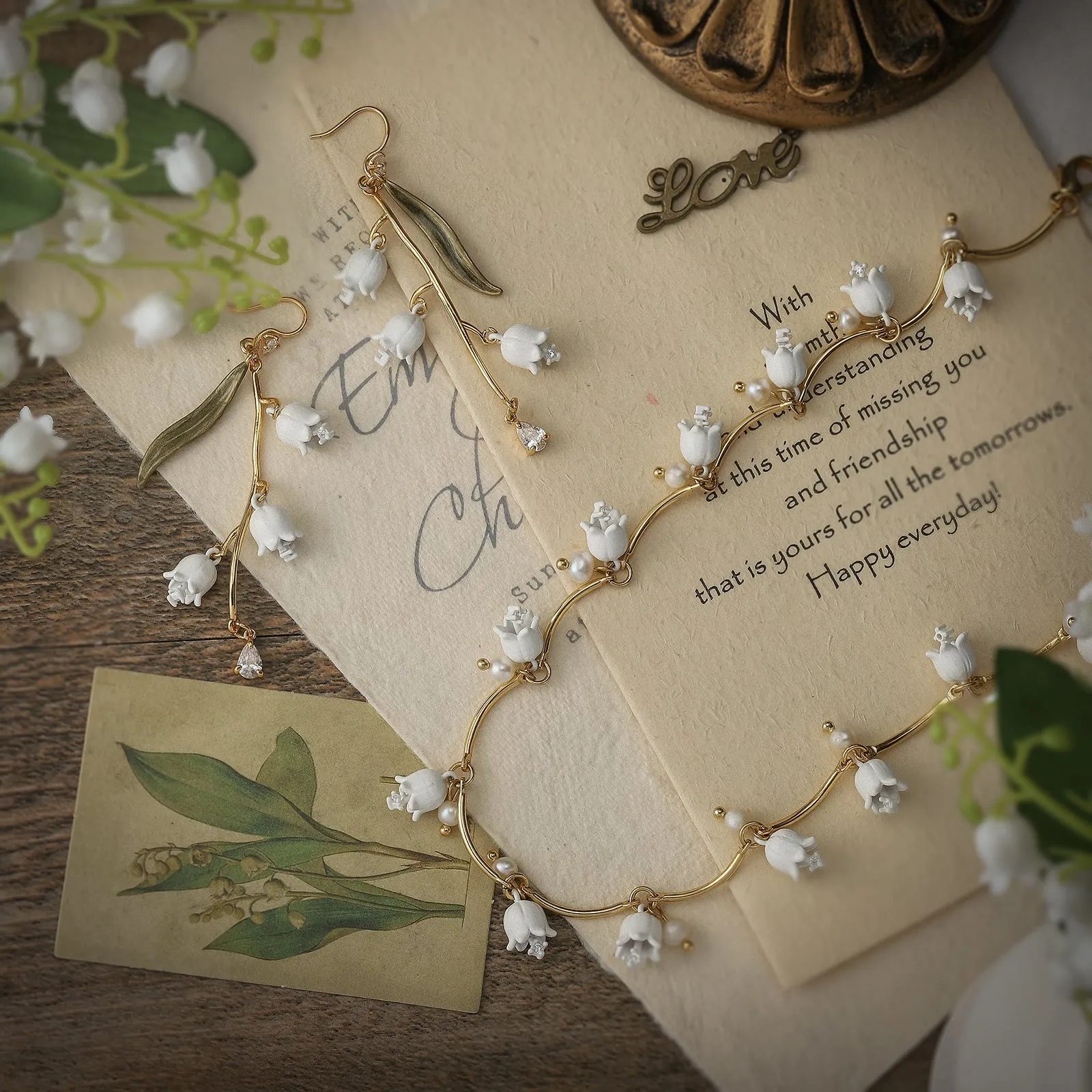 Lily Of The Valley Necklace sold by Selenichast product image thumbnail 3