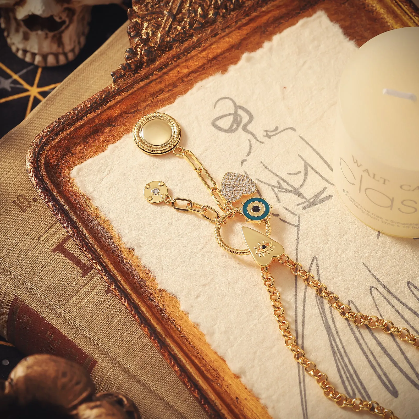 Evil Eye Heart Necklace sold by Selenichast product image thumbnail 4