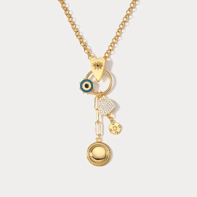 Evil Eye Heart Necklace sold by Selenichast