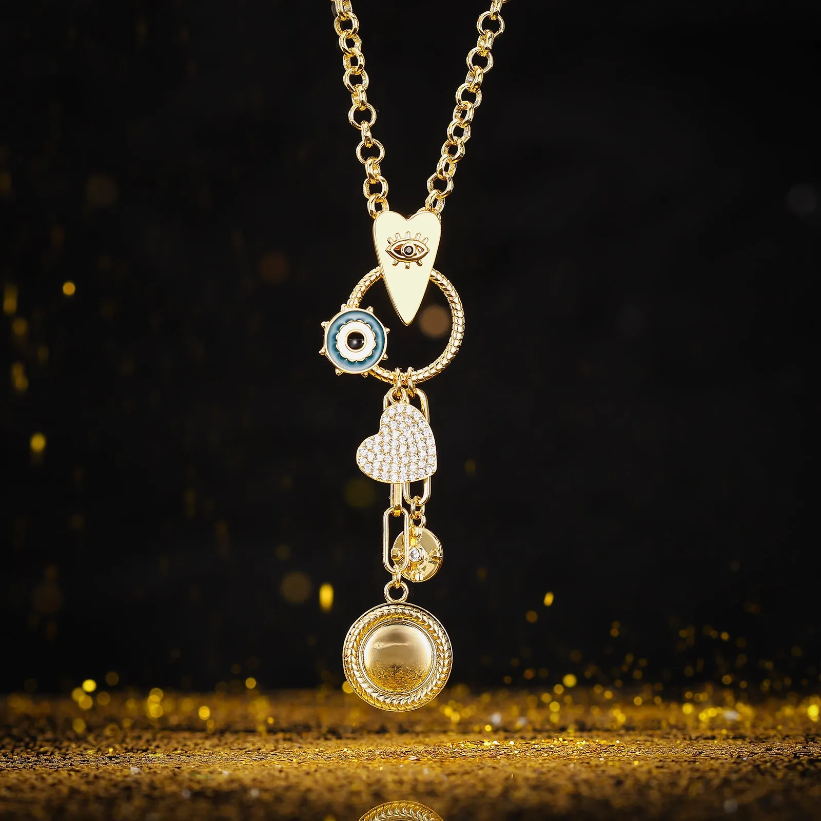 Evil Eye Heart Necklace sold by Selenichast product image thumbnail 5