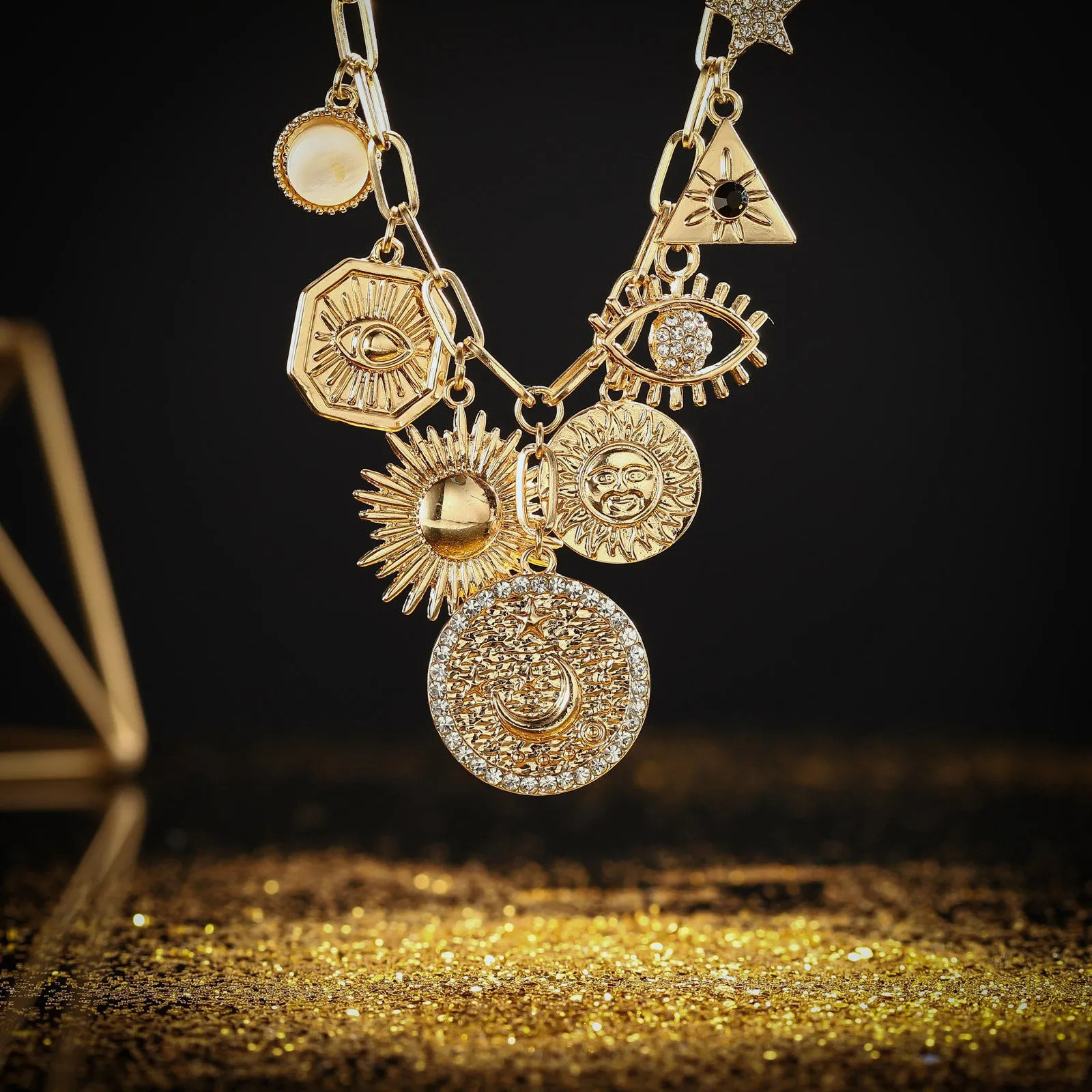 Moon Star Evil Eye Necklace sold by Selenichast product image thumbnail 2