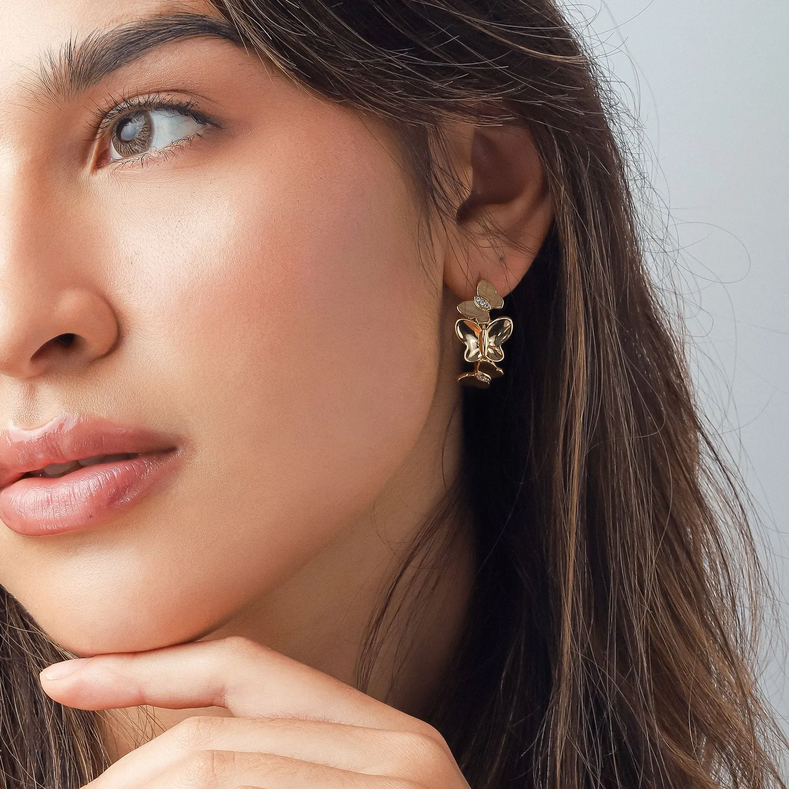 Butterfly Hoops Earrings sold by Selenichast product image thumbnail 2