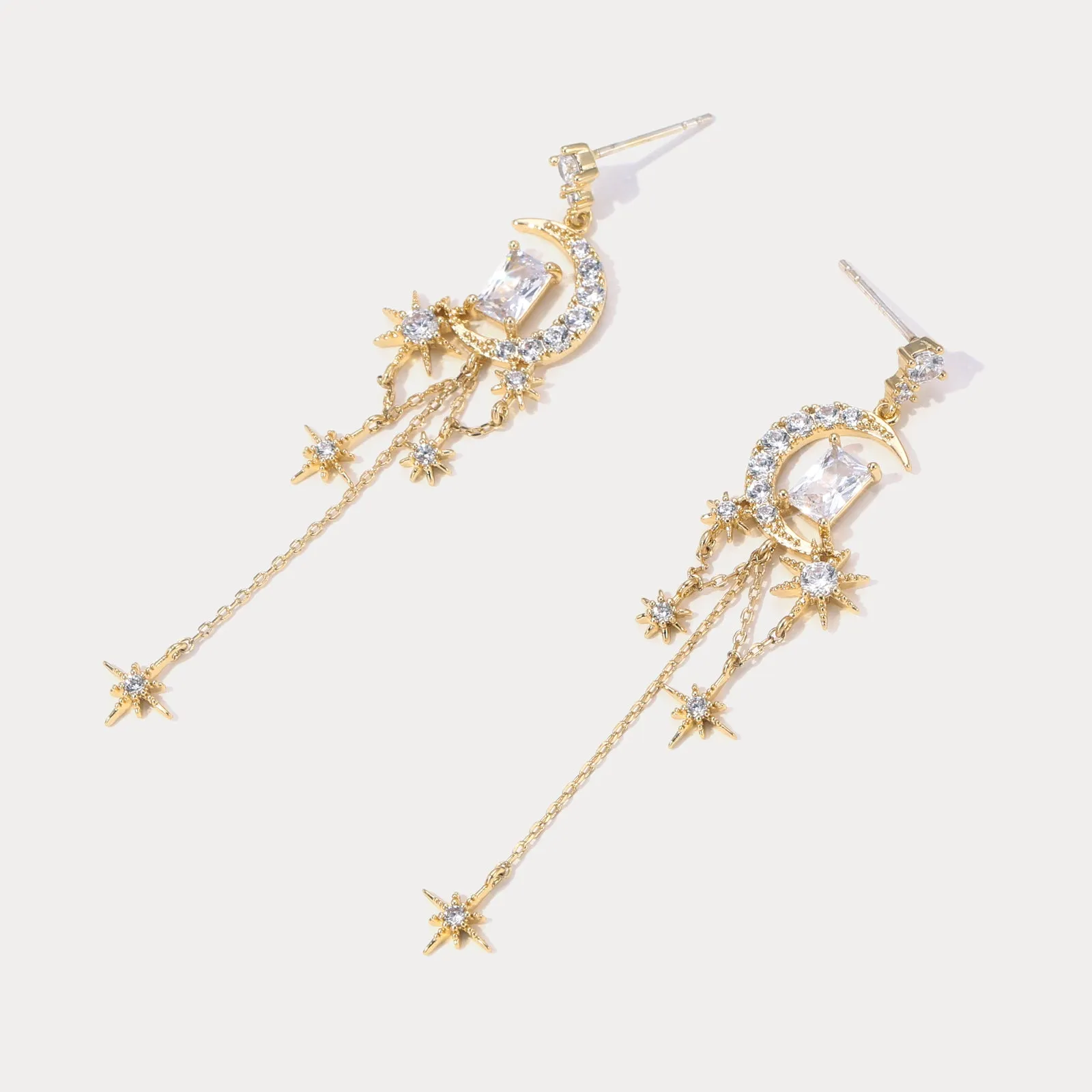 Moon and Star Earrings sold by Selenichast product image thumbnail 4
