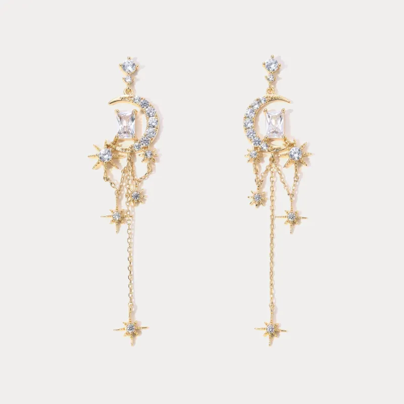 Moon and Star Earrings sold by Selenichast
