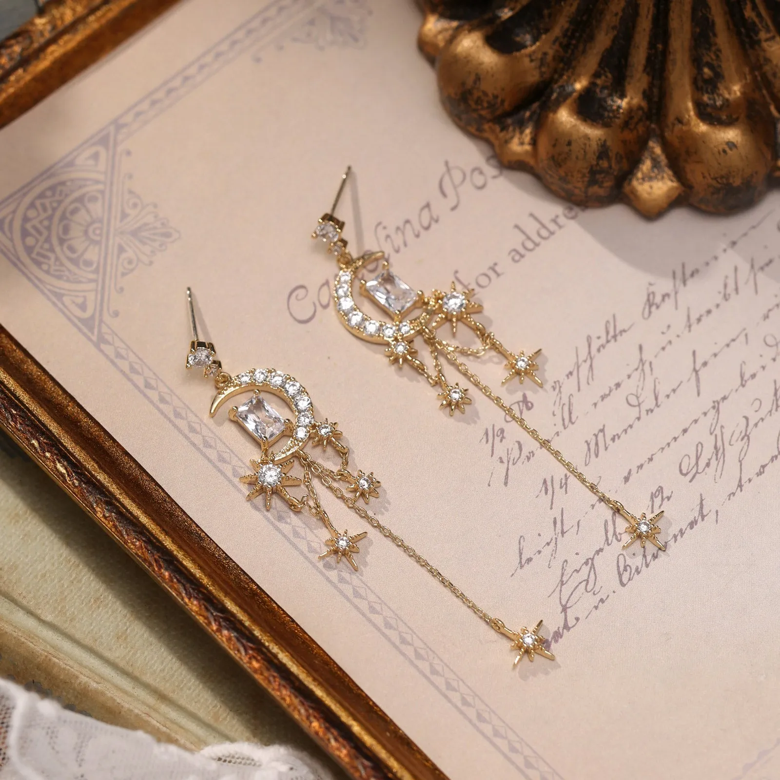 Moon and Star Earrings sold by Selenichast product image thumbnail 3