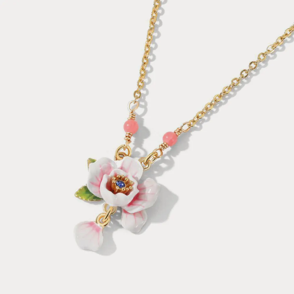 Pink Rose Necklace sold by Selenichast product image thumbnail 4