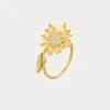 Sunflower & Bird Ring sold by Selenichast
