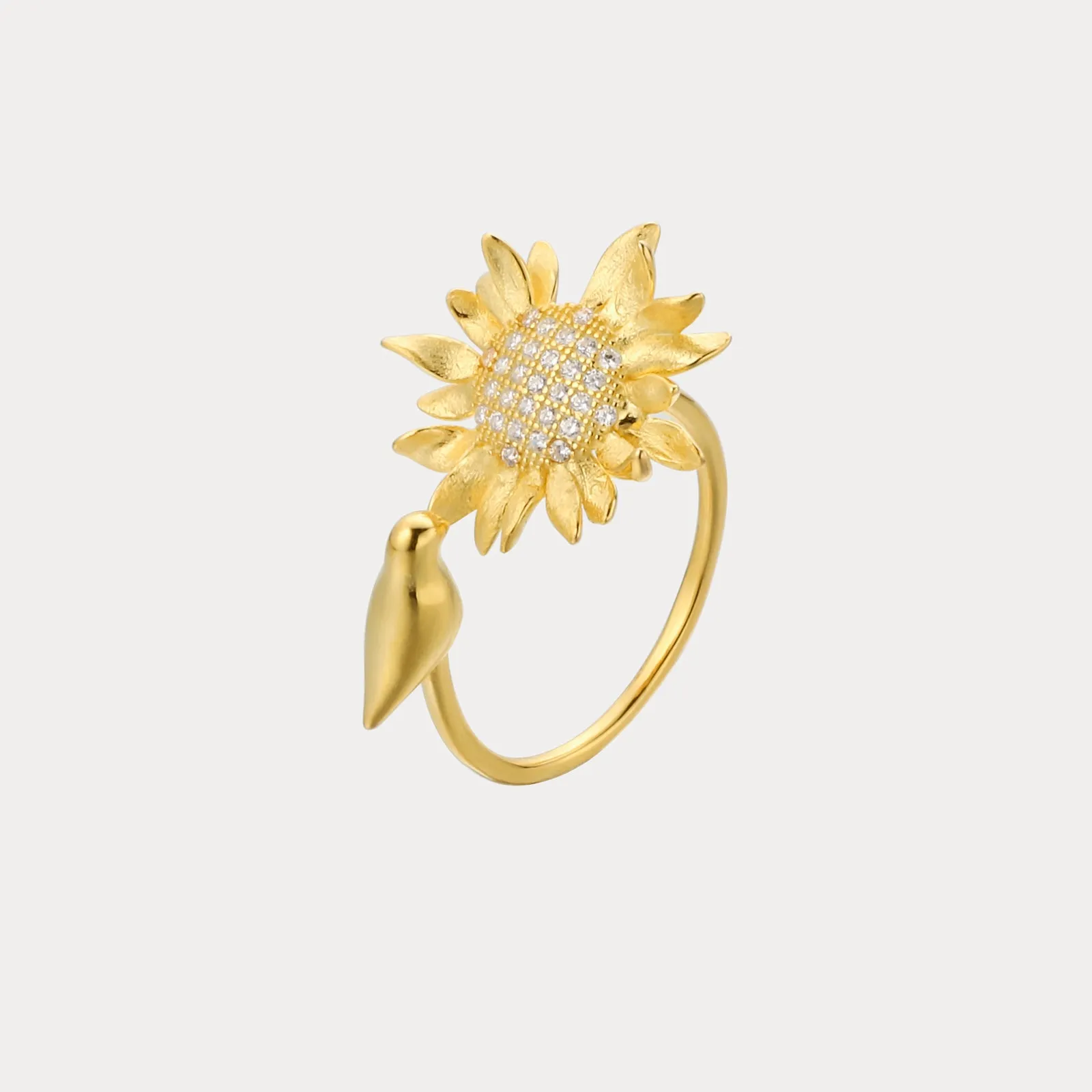 Sunflower & Bird Ring sold by Selenichast product image thumbnail 2
